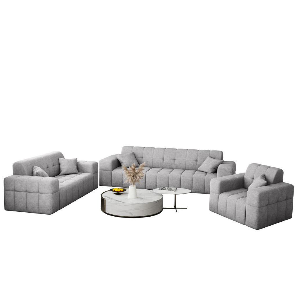 Kaiser Möbel SEDACÍ SOUPRAVA 3+2+1 NIMES tkanina Perfect Harmony Šedá