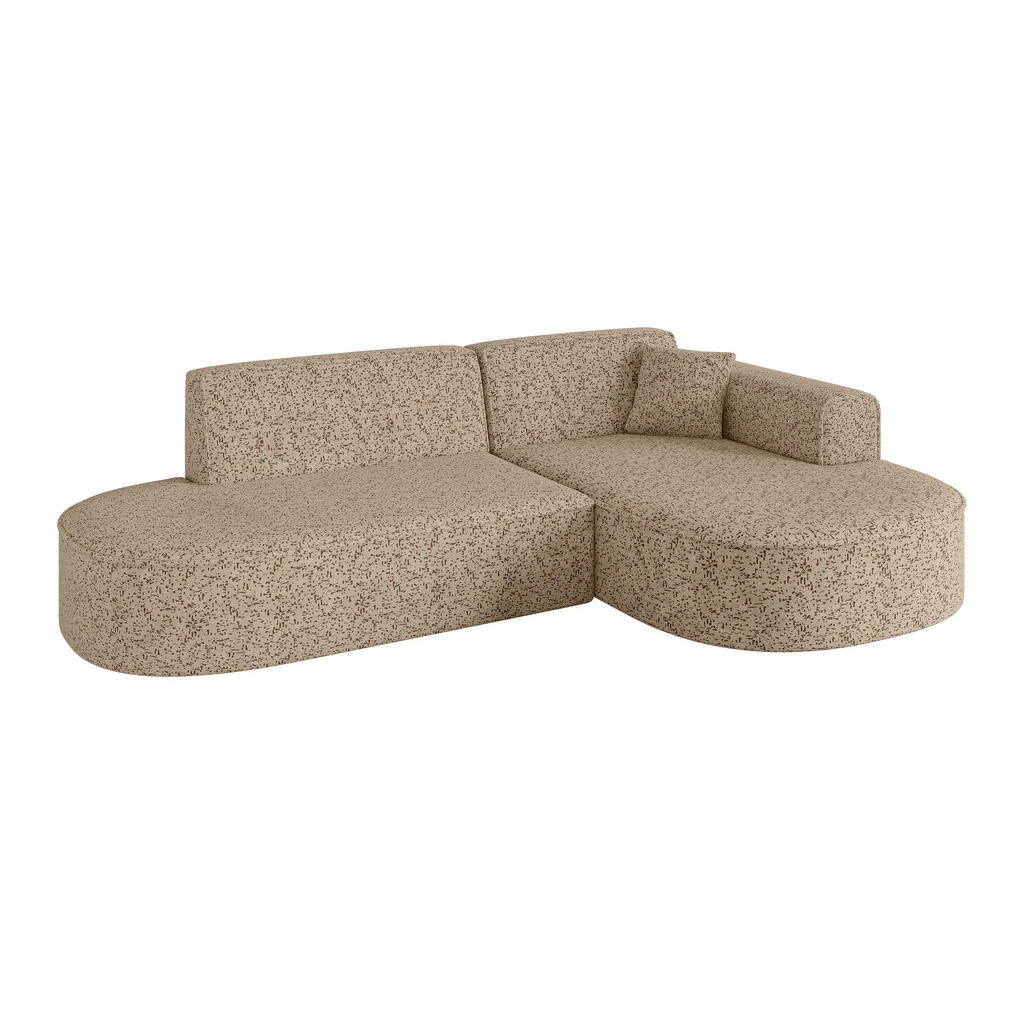 ALTDECOR ROHOVÁ SEDACÍ SOUPRAVA s otomanem vpravo MARI-L1 – 243 x 171 x 79 cm, hnědá látka