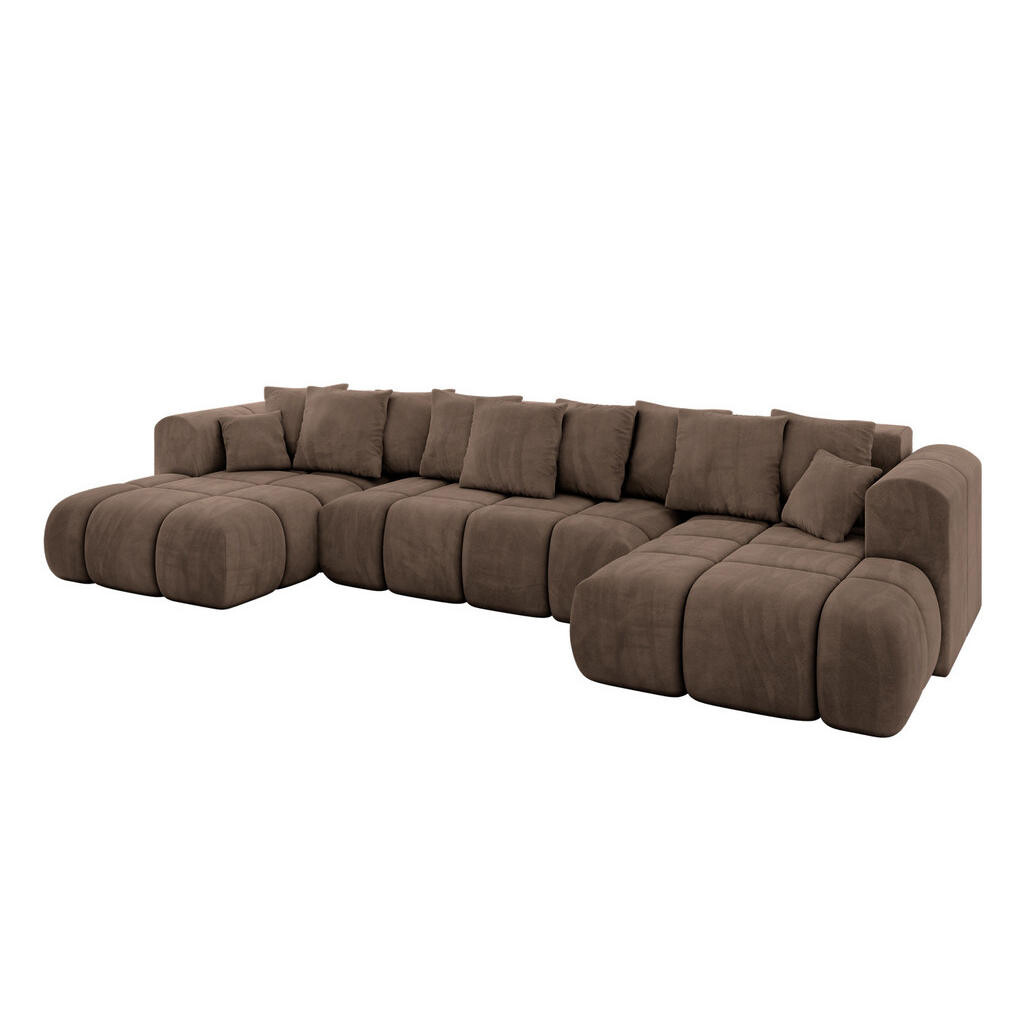 ALTDECOR SEDACÍ SOUPRAVA CLOUD-U-v1 405x185x90 hnědý velur