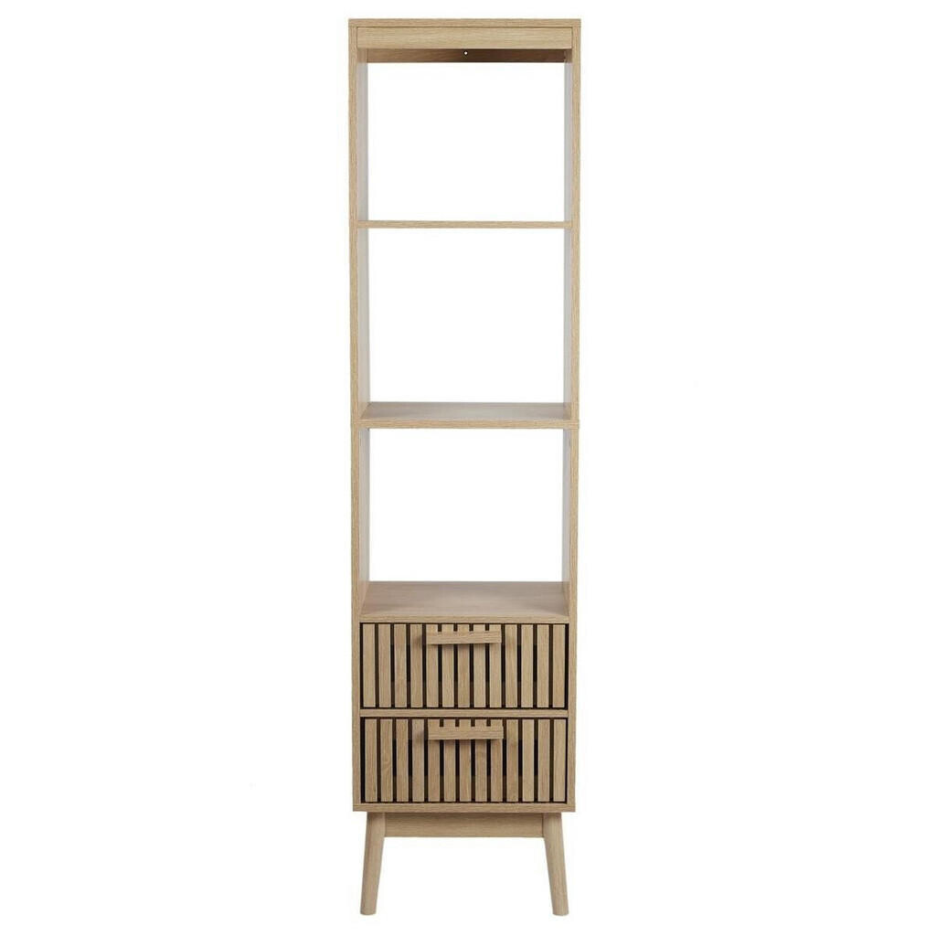Calicosy SLOUP se 2 zásuvkami, drážkovanými čely a 3 nikami, V 160 cm - KLAUS