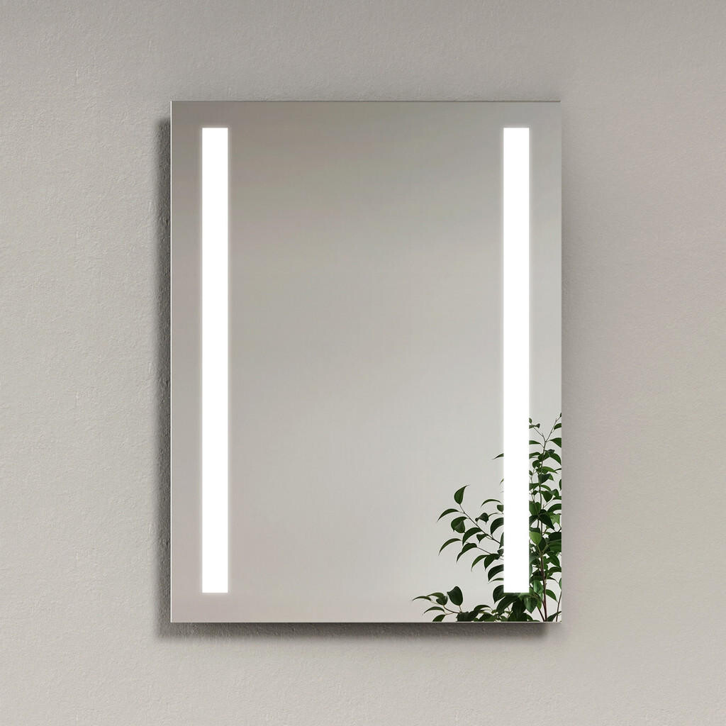 EMKE KOUPELNOVÉ ZRCADLO s LED osvětlením, obdélníkové, studená bílá, 80/60 cm