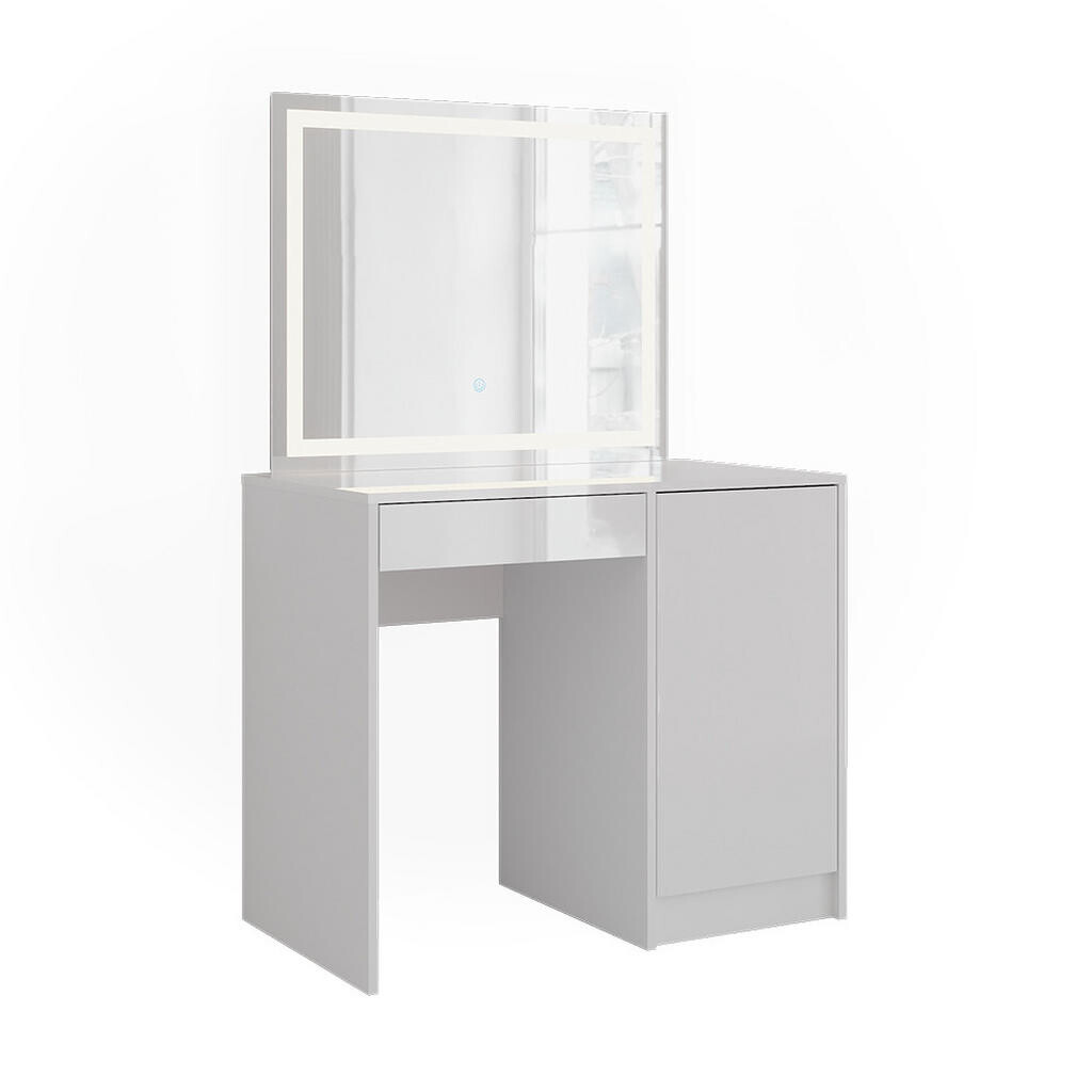Vicco TOALETNÍ STOLEK Sherry Bílá/bílý vysoký lesk 89.8 cm s LED zrcadlem