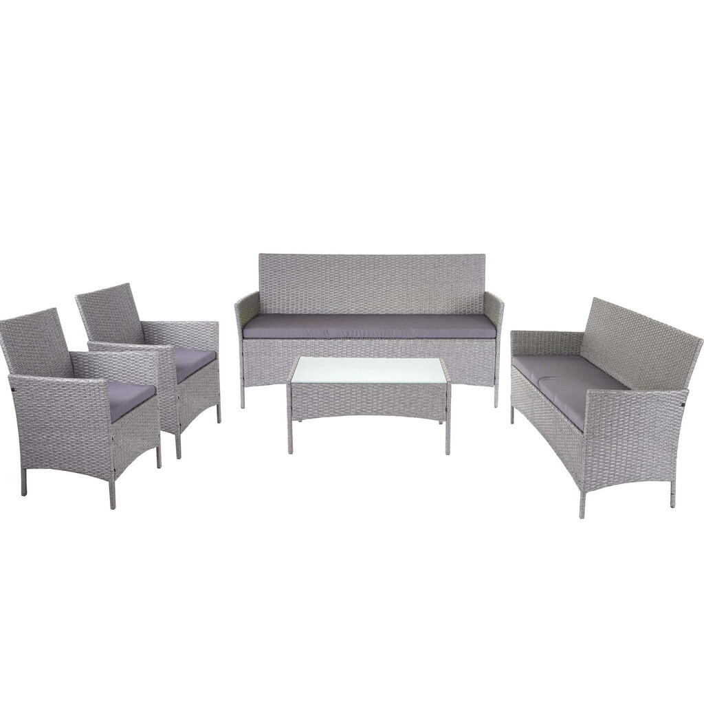 MCW 3-2-1-1 POLY-RATTAN SADA Šedá