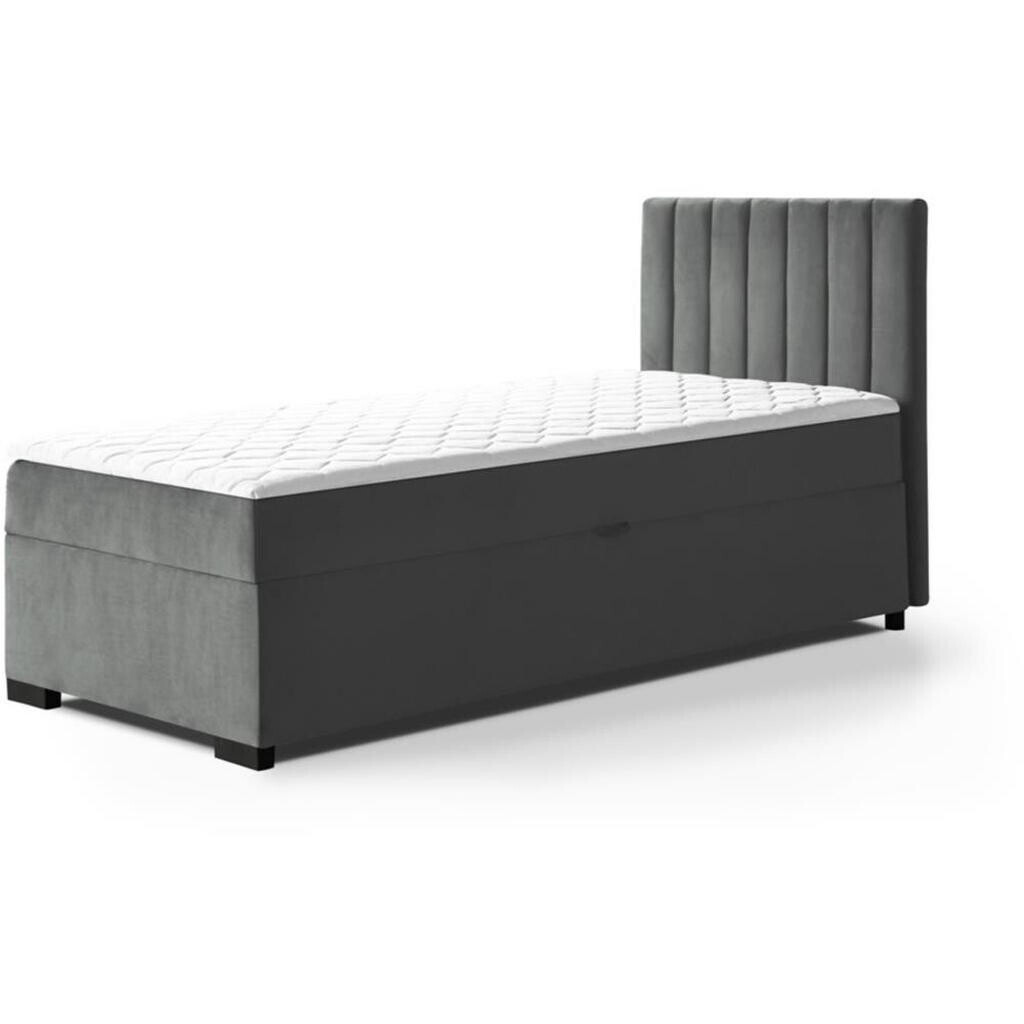 Beautysofa ČALOUNĚNÁ postel Eric 104/207/105, tmavě šedá