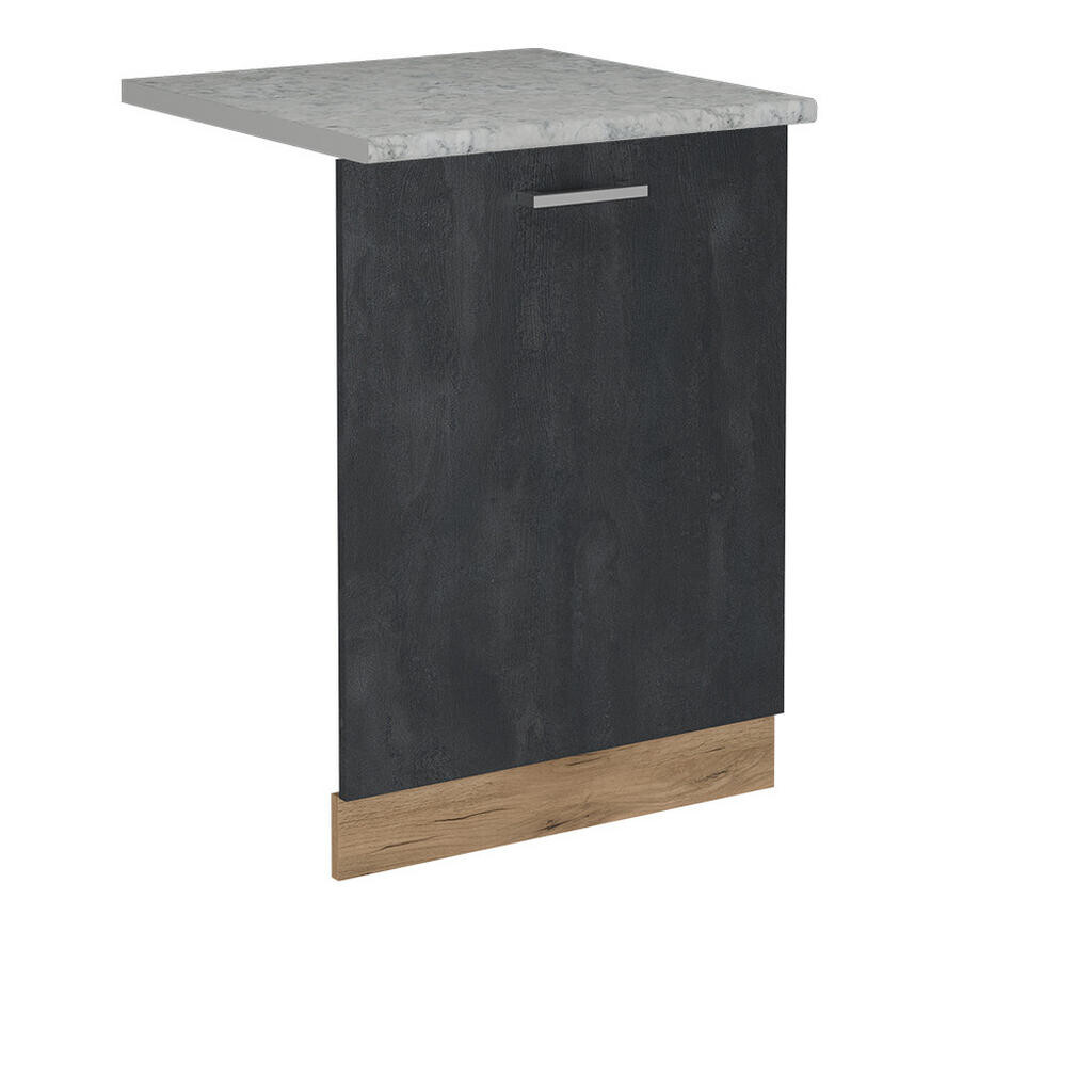 Vicco ČELNÍ PANEL MYČKY R-Line Černý beton 60 cm s pracovní deskou