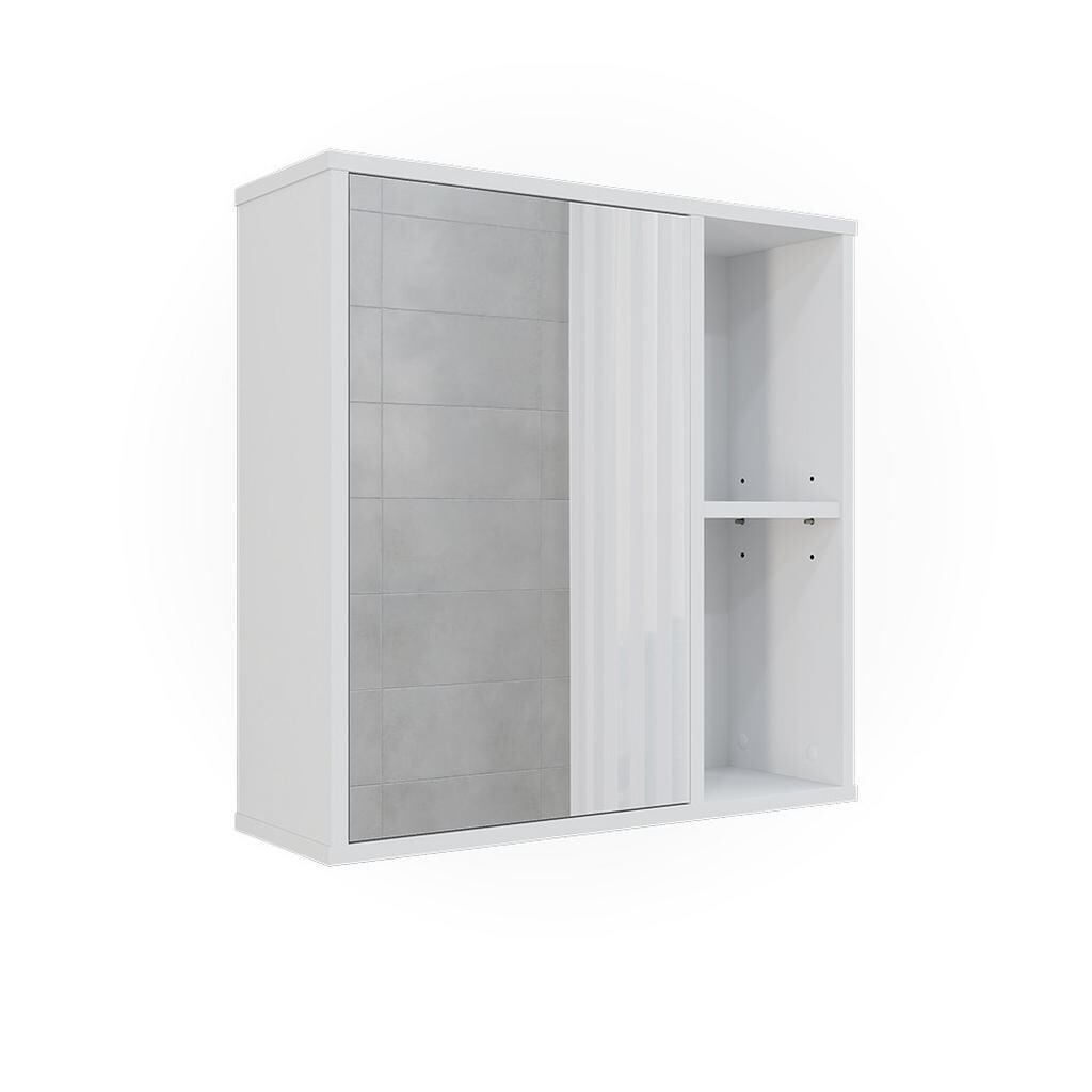 Vicco KOUPELNOVÁ SKŘÍŇKA SE ZRCADLEM Leano Bílá 60 x 60 cm