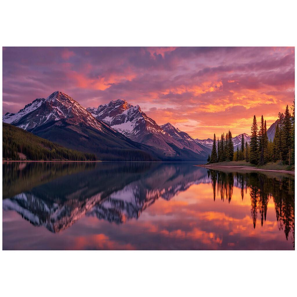 Wallarena FOTOTAPETA lesní krajina fialová 350x250 cm