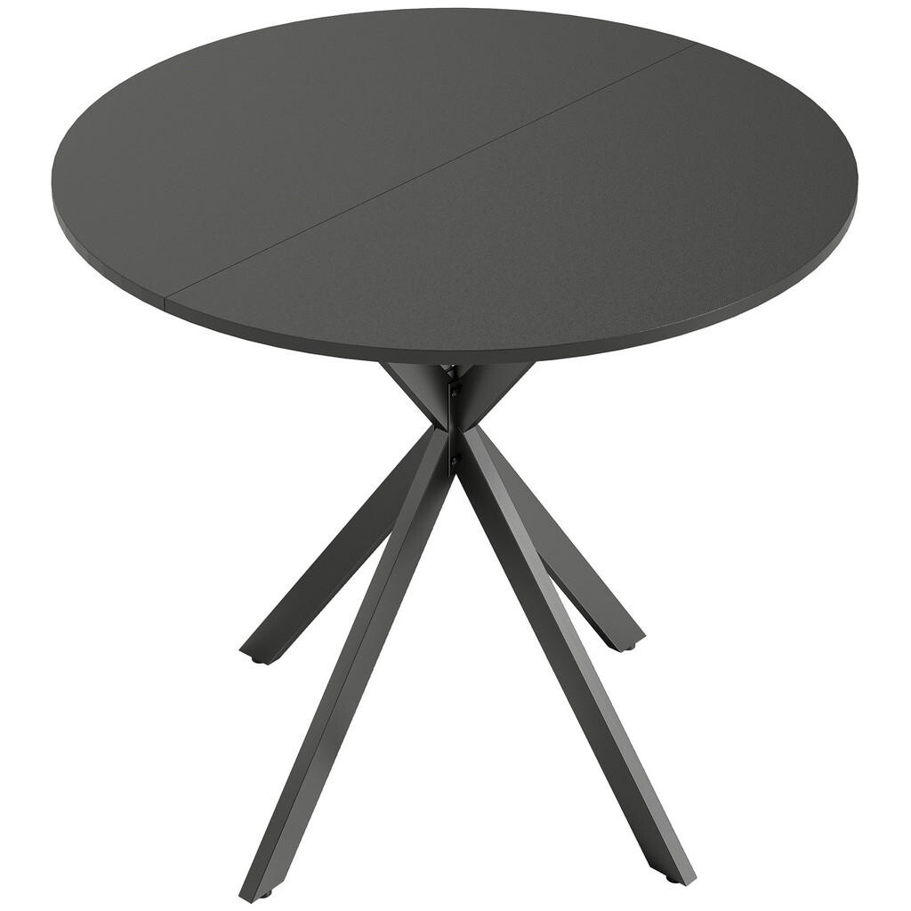 HOMCOM KUCHYŇSKÝ stůl kulatý černý 80/80/75 cm