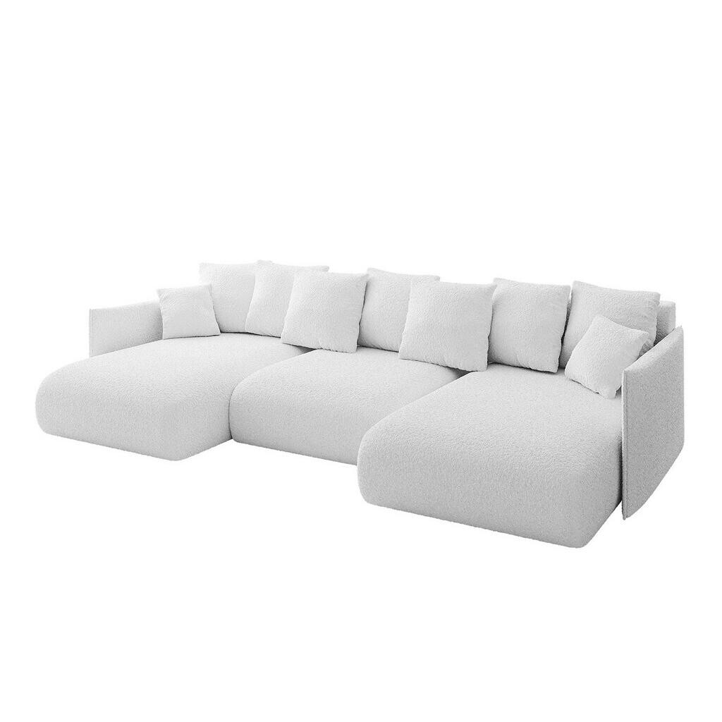 ALTDECOR SEDACÍ SOUPRAVA s funkcí lůžka a úložným prostorem pod lůžkem ONESK-U 317x177x72 bílá buklé
