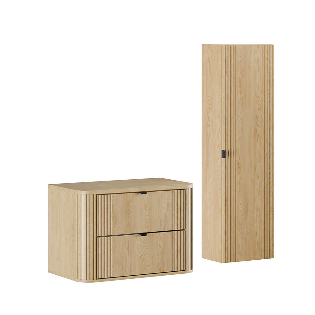 Petits-meubles SKŘÍŇKA POD UMYVADLO 80.4cm Mila 2er-Set Světlý dub