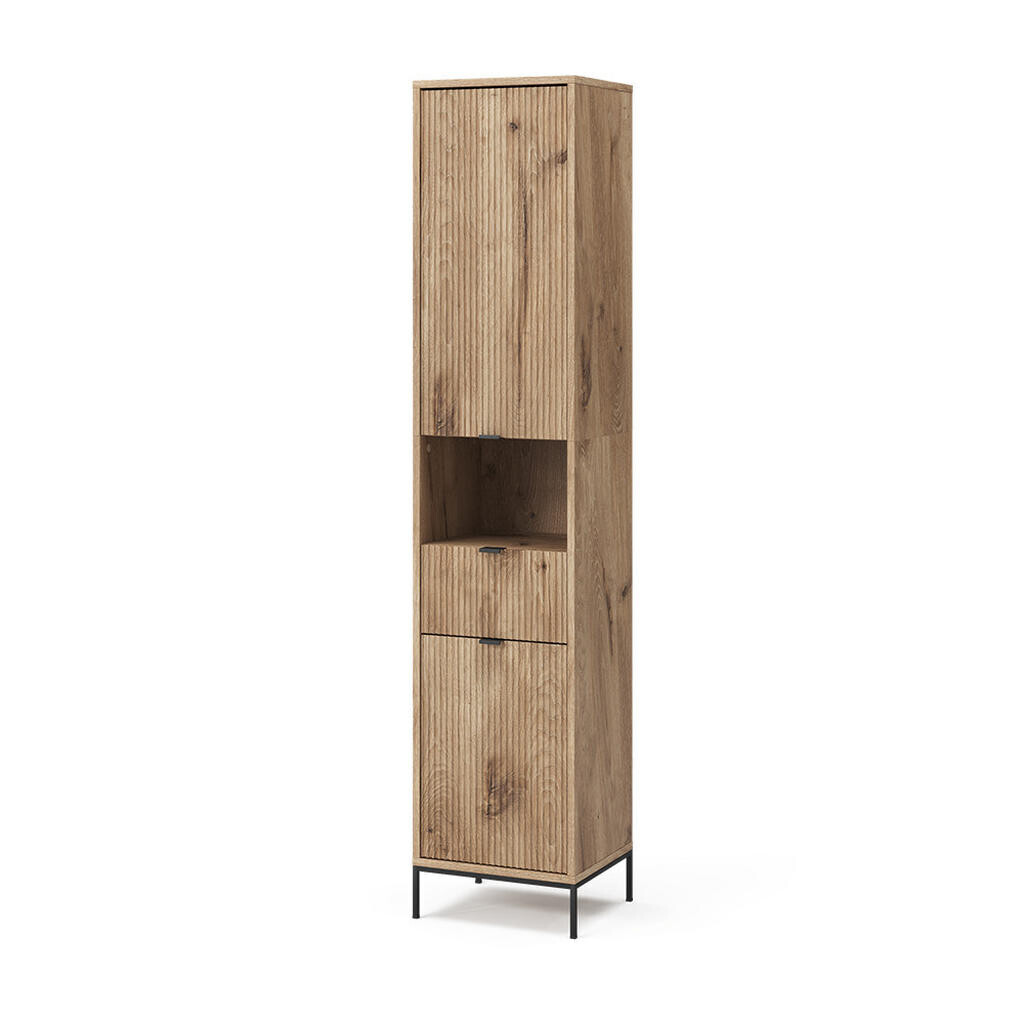 Vicco KOUPELNOVÁ SKŘÍŇKA Eliza Dub Viking 40 x 190 cm s dvířky a zásuvkou
