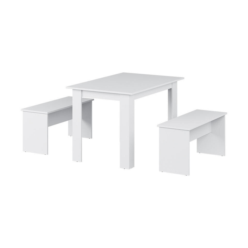 Vicco JÍDELNÍ STŮL SESTAVA Sentio Bílá 112 x 73.6 cm se 2 lavicemi