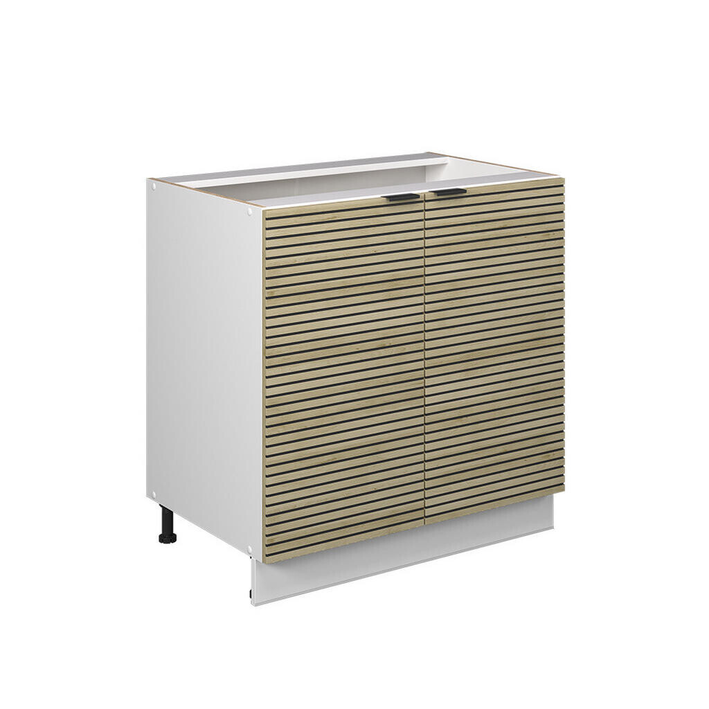 Vicco SPODNÍ SKŘÍŇKA KUCHYŇSKÉ LINKY Fame-Line, Dubový panel/Bílá, 80 cm bez pracovní desky