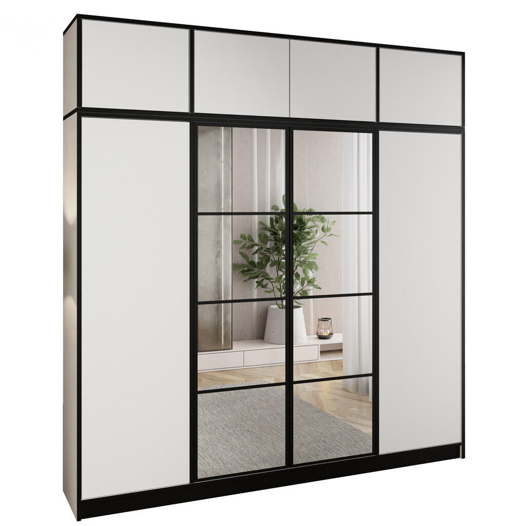 Kier Furniture ŠATNÍ SKŘÍŇ EDEN s nástavbou 4D Bílá