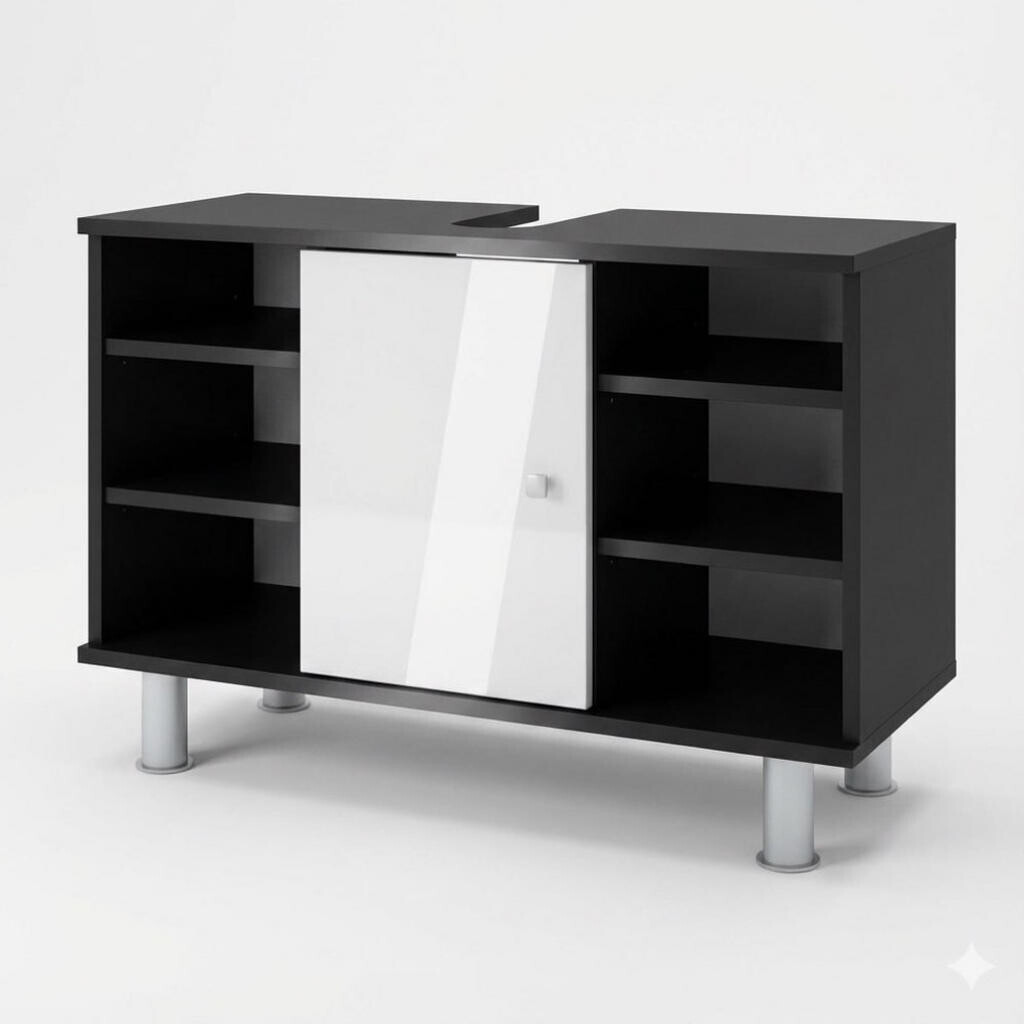 Vicco TOALETNÍ SKŘÍŇKA PRO UMYVADLO Fynn Antracit/bílý vysoký lesk 80 x 54 cm se 6 policemi