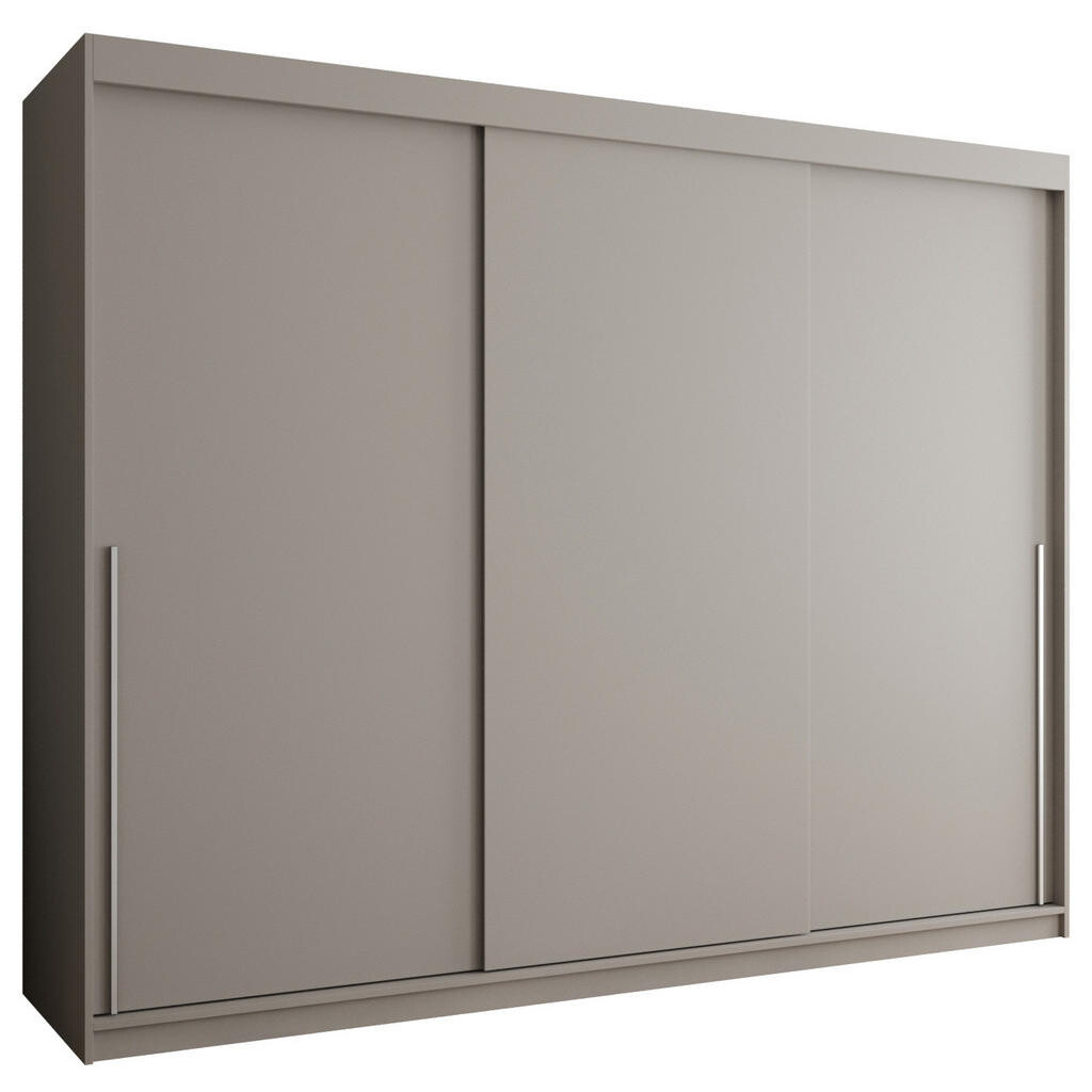 Home Collective ŠATNÍ SKŘÍŇ S POSUVNÝMI DVEŘMI 250 cm šířka, kašmírová se stříbrným úchytem