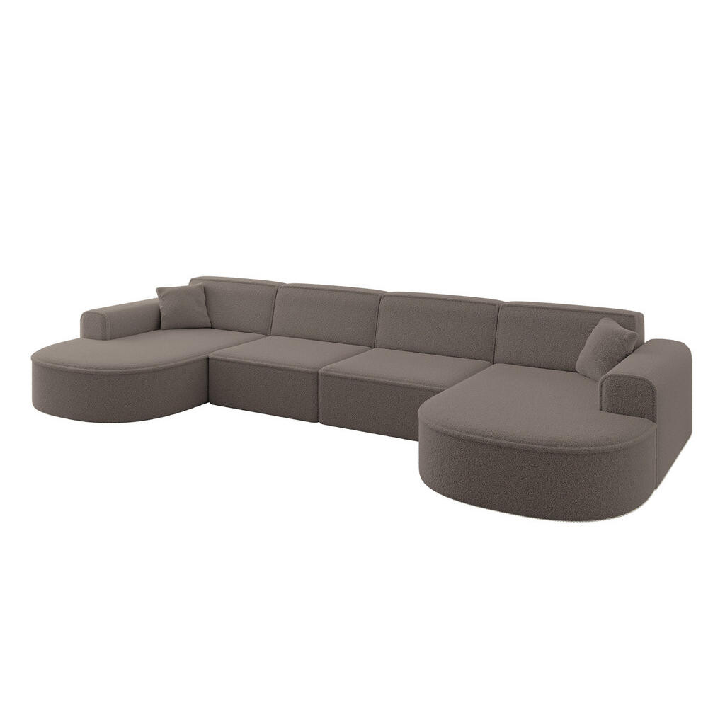 ALTDECOR SEDACÍ souprava MARI-U2 – 388 x 171 x 79 cm, hnědá buklé