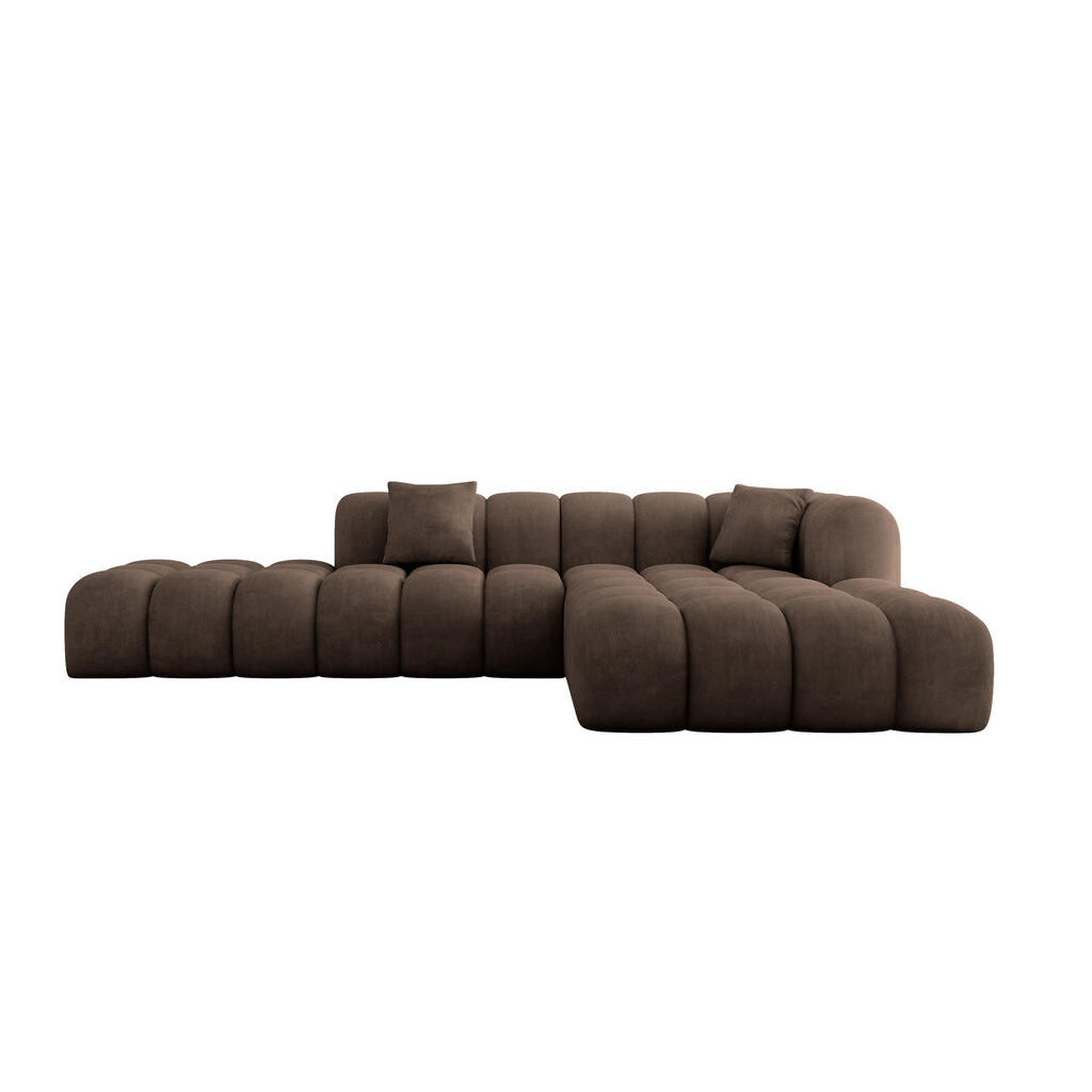 ALTDECOR ROHOVÁ SEDACÍ SOUPRAVA s otomanem vpravo OLEA-L2 – 289 x 176 x 71 cm hnědá