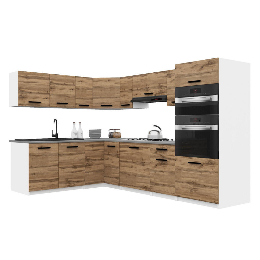 B BELINI GROUP KUCHYŇSKÁ LINKA Italia 8 420 cm , s pracovními deskami, Zlatohnědá