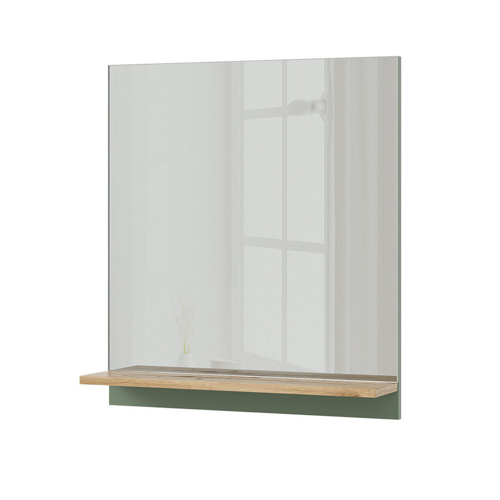 Vicco KOUPELNOVÉ ZRCADLO Marelle Zelená/umělecká 60 x 67 cm s policí