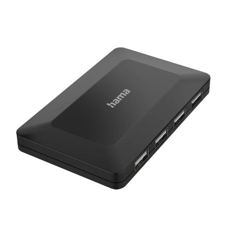 HAMA USB hub, 4 porty, USB 2.0, 480 Mbit/s, včetně kabelu a napájecího adaptéru