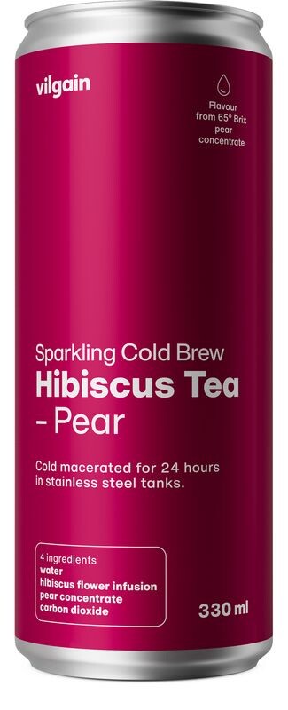 Vilgain Cold Brew ibiškový čaj – hruška sycený 330 ml