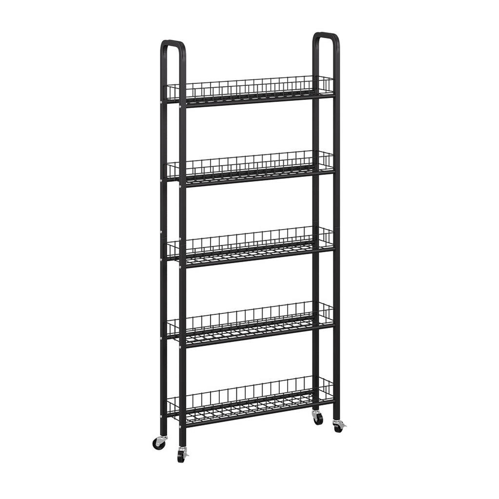Vicco MOBILNÍ PODSTAVEC Rolivo Černá 58 x 15 cm s 5 přihrádkami
