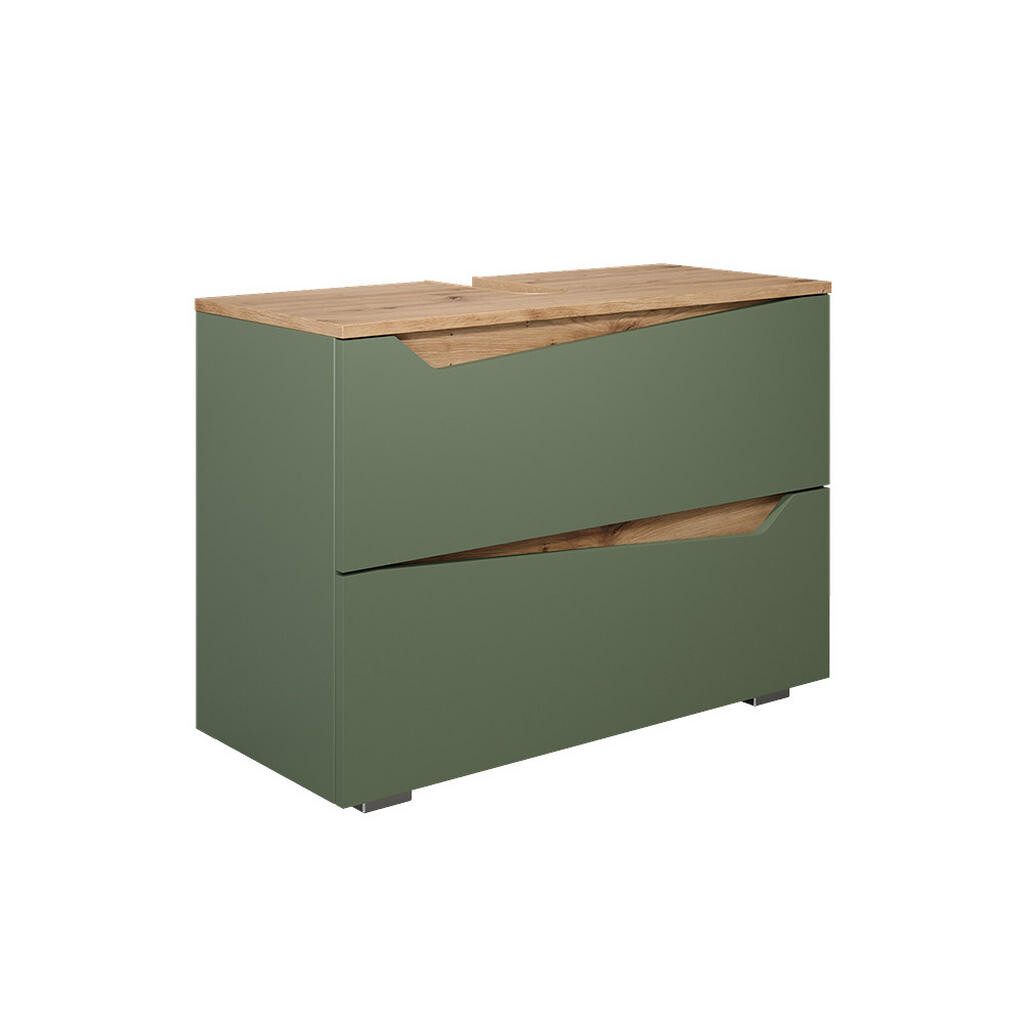 Vicco DOLNÍ SKŘÍŇKA POD DŘEZ Marelle Zelená/umělecká 80 x 57.5 cm se 2 zásuvkami