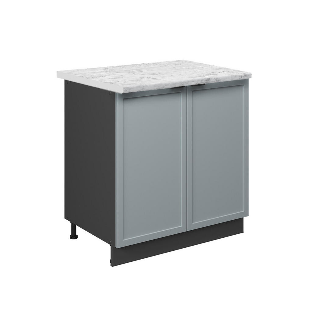 Vicco SPODNÍ SKŘÍŇKA KUCHYŇSKÉ LINKY Fame-Line, Světle modrošedá/Antracit, 80 cm pracovná doska Mramor