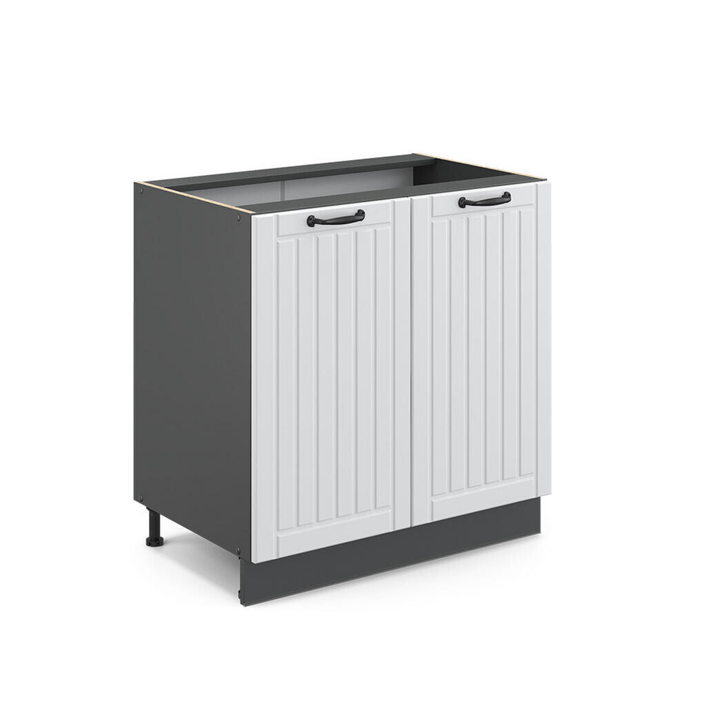 Vicco SPODNÍ SKŘÍŇKA KUCHYŇSKÉ LINKY Fame-Line, Bílý venkovský dům/Antracit, 80 cm bez pracovní desky
