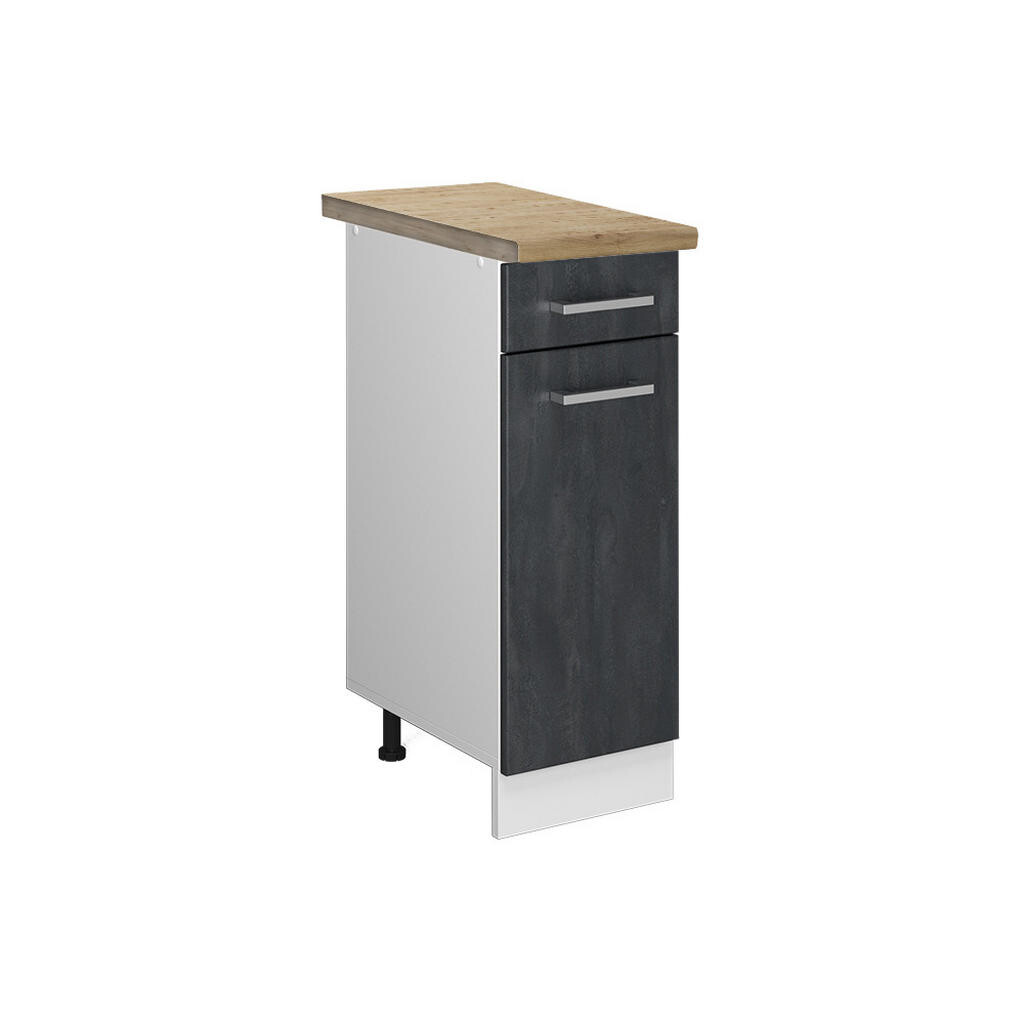 Vicco SPODNÍ SKŘÍŇKA KUCHYŇSKÉ LINKY R-Line Černý beton 30 cm PD Dub