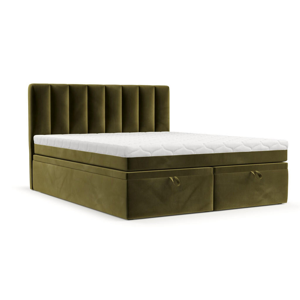 AltaBeds POSTEL BOXSPRING LUME 140/200 Olivově zelená