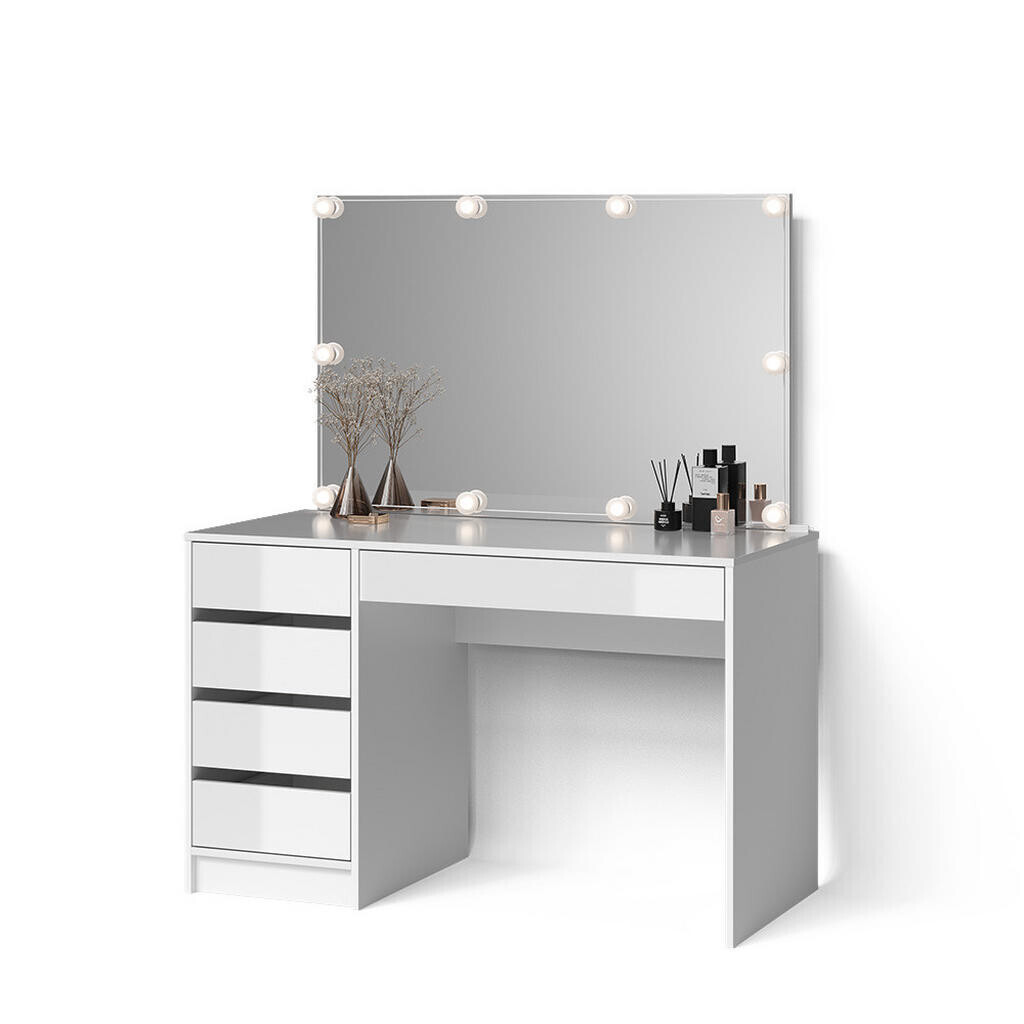 Livinity® TOALETNÍ STOLEK Imola Bílá 120 cm s osvětlením LED