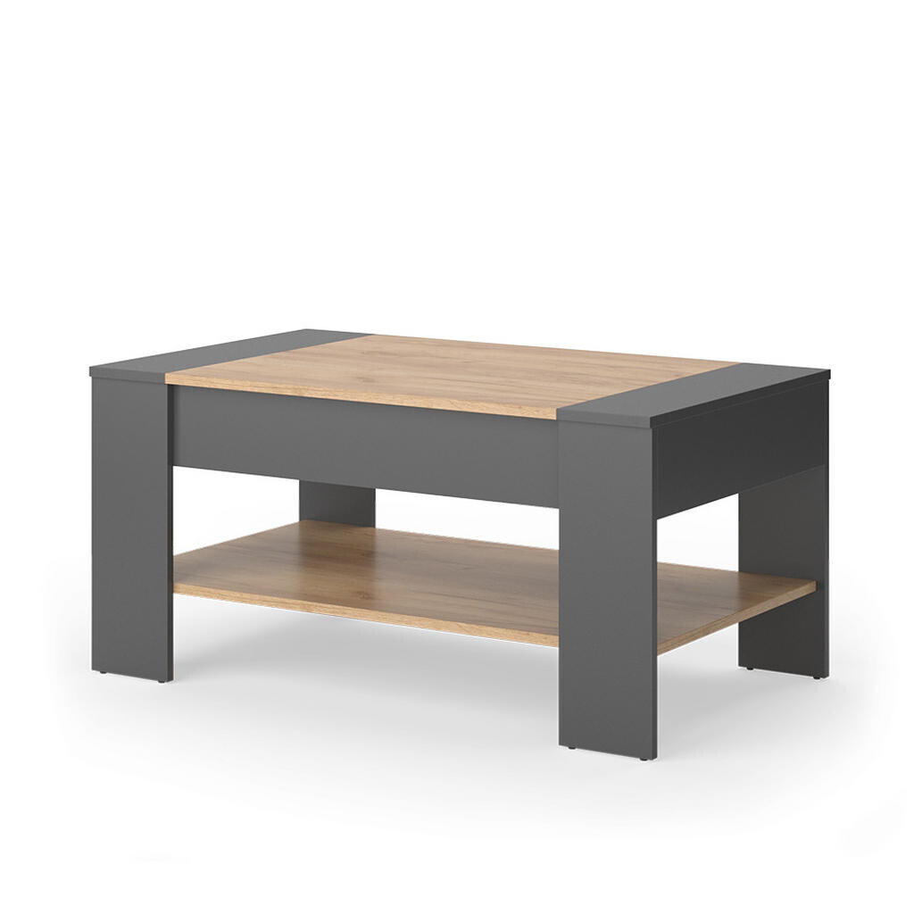 Vicco KONFERENČNÍ STOLEK August Zlatý dub power/antracit 99.6 x 58.8 cm se zásuvkou