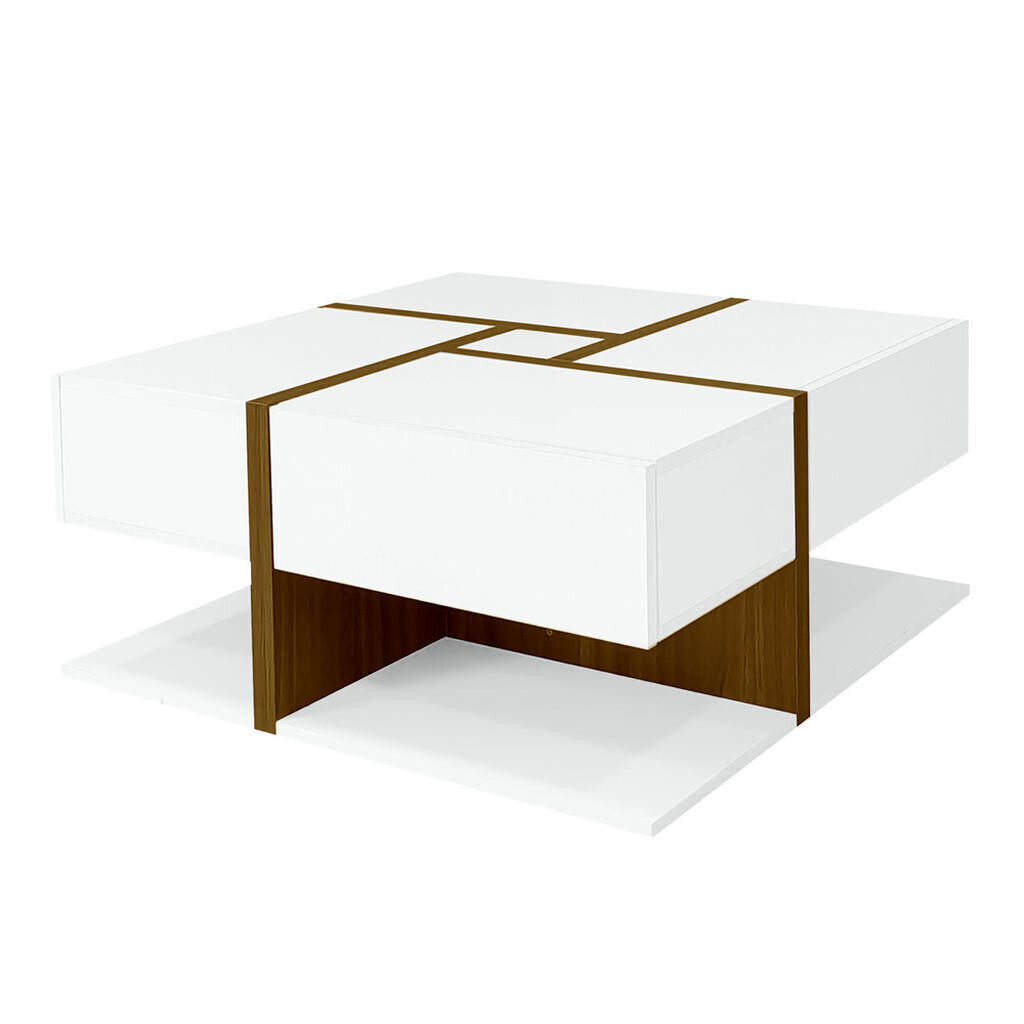 FLIEKS KONFERENČNÍSTOLEK 78x78cm Lesklý Bílý 4 Zásuvky