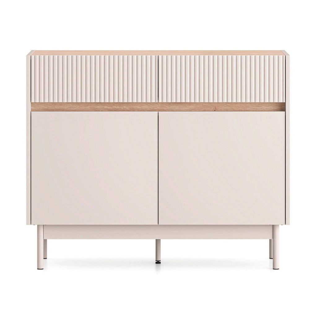 Selsey KOMODA Dunea kašmírově šedá/dekor dubu 104 cm