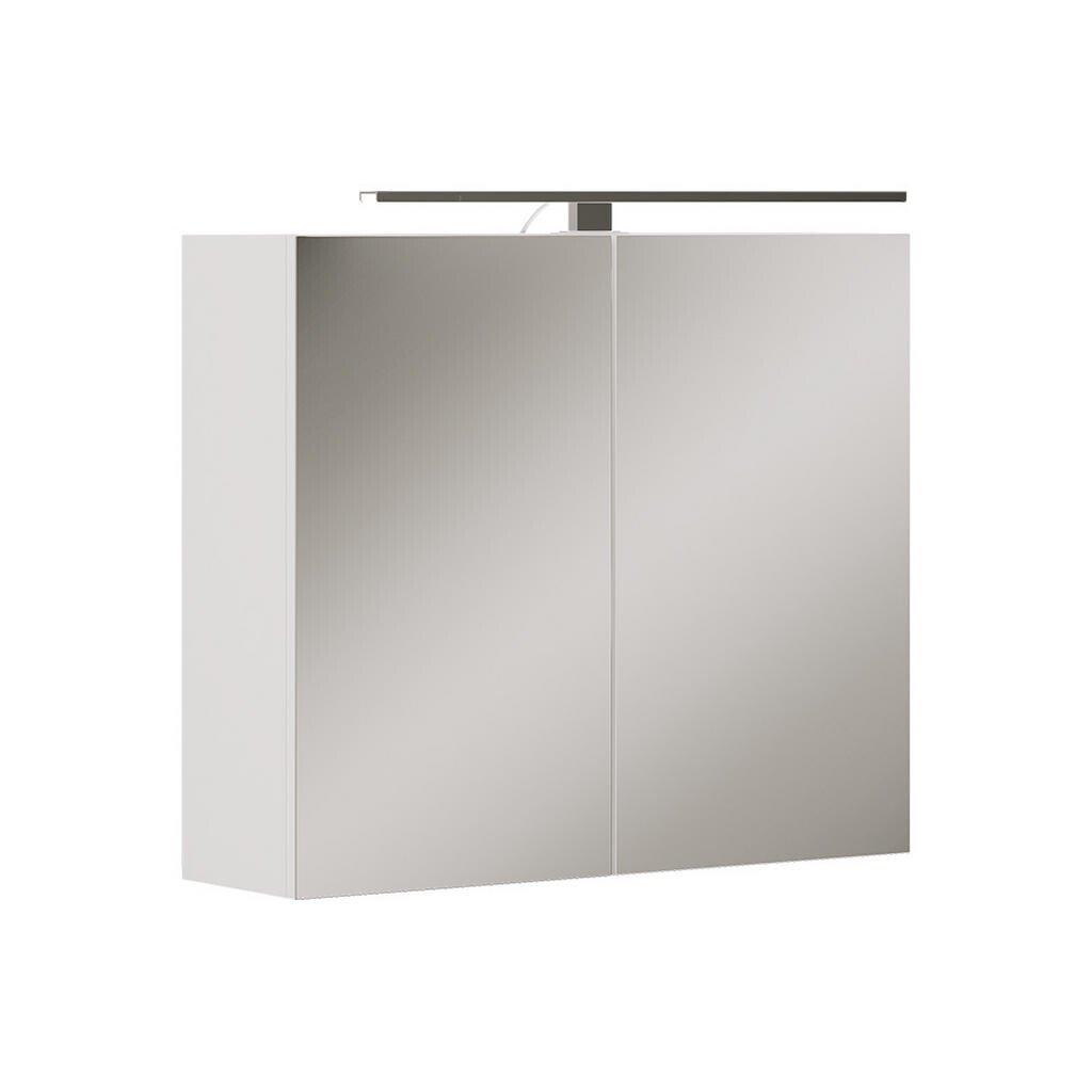 Vicco KOUPELNOVÁ ZRCADLOVÁ SKŘÍŇKA Lavio Bílá 70 x 60 cm s LED osvětlením