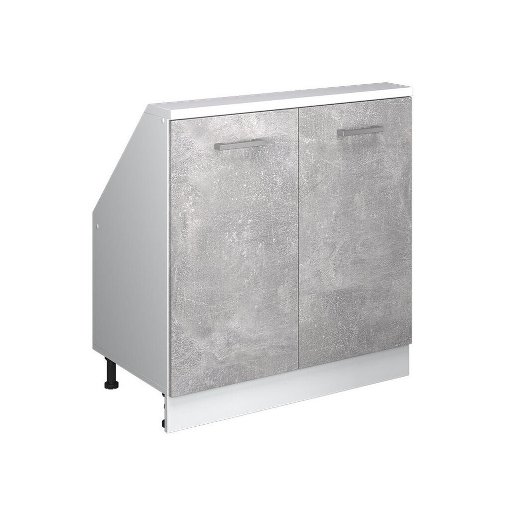 Vicco KUCHYŇSKÁ SKŘÍŇKA POD ŠIKMOU STŘECHU R-Line Beton 80 cm se 2 dvířky