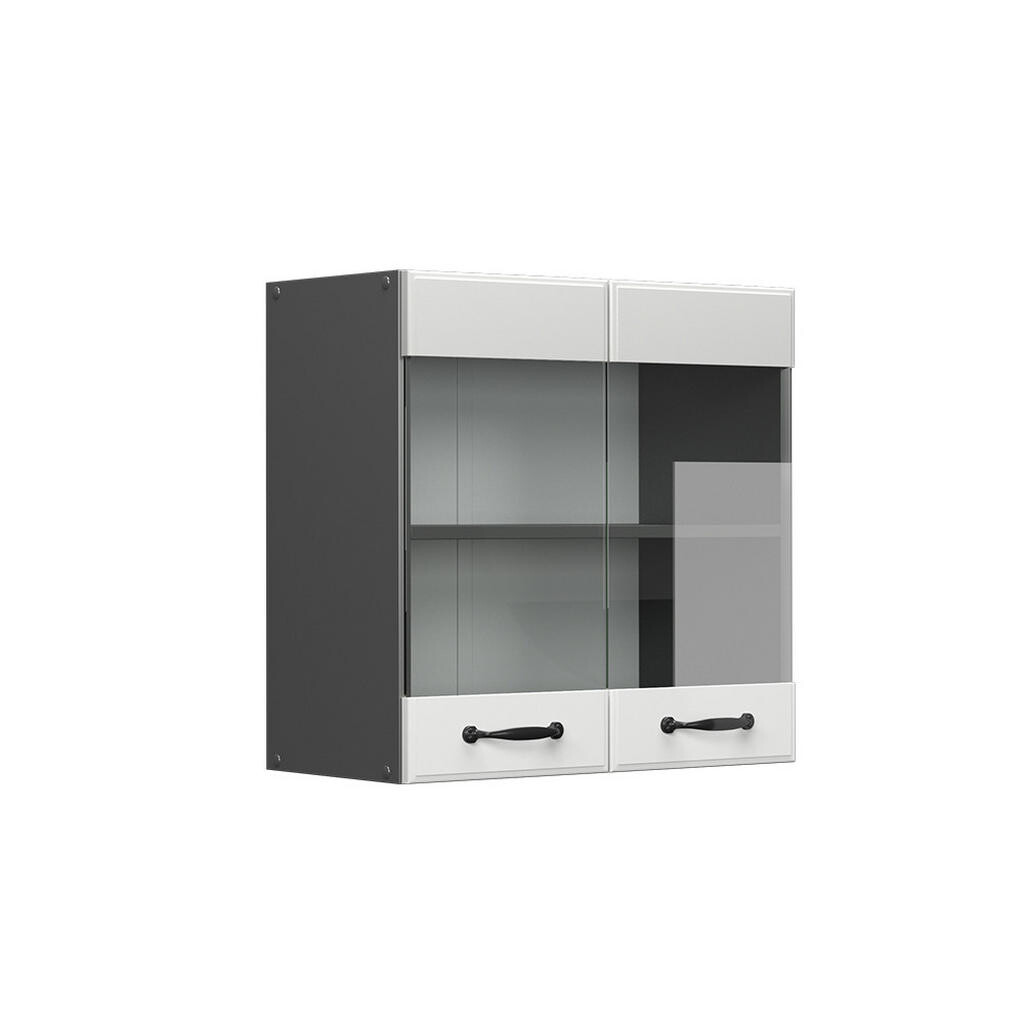Vicco SKLENĚNÁ KUCHYŇSKÁ SKŘÍŇKA R-Line Bílý venkovský dům 60 cm