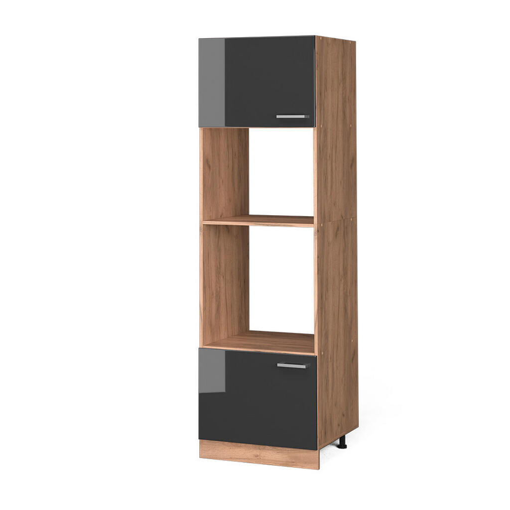 Vicco SKŘÍŇKA NA MIKROVLNNOU TROUBU R-Line Antracitový vysoký lesk 60 cm