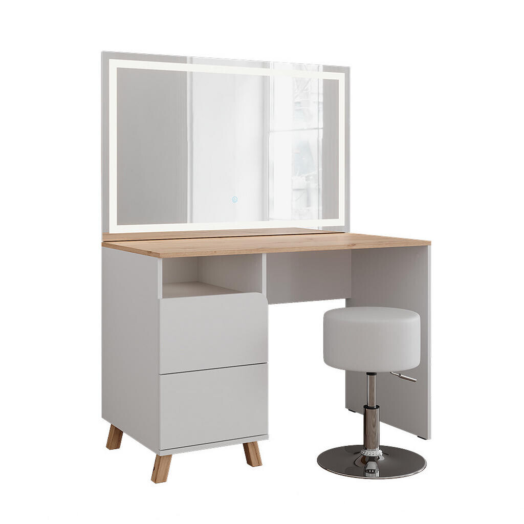 Vicco TOALETNÍ STOLEK Karen Bílá/Artisan 110 cm se stoličkou a zrcadlem LED
