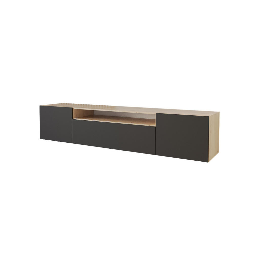 ALTDECOR NÍZKÁ komoda ELIO-W 200 x 40 x 41 cm – Artisan / černá