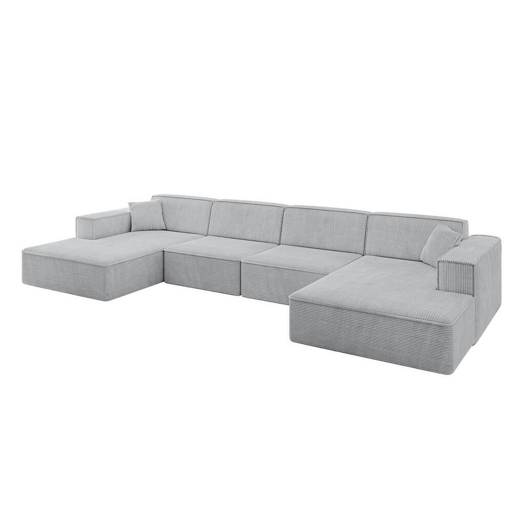 ALTDECOR SEDACÍ souprava IREA-U2-v4 – 386 x 165 x 77 cm, šedá