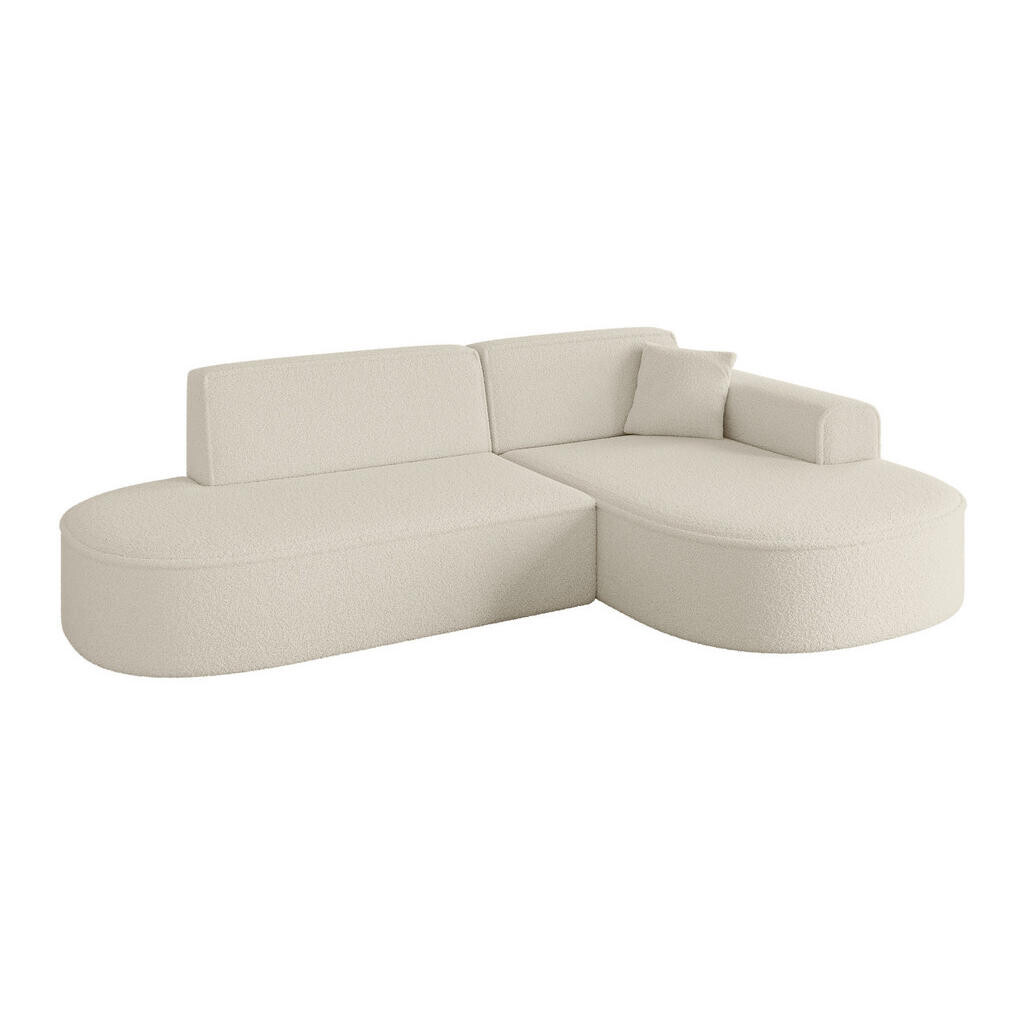 ALTDECOR ROHOVÁ SEDACÍ SOUPRAVA s otomanem vpravo MARI-L1 – 243 x 171 x 79 cm, béžová buklé