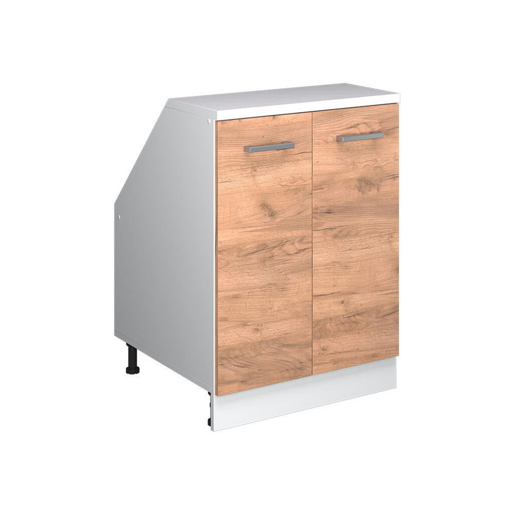 Vicco ŠIKMÁ SKŘÍŇ Rion Zlatý mocný dub 60 x 81.6 cm se 2 dveřmi, korpus skříně hloubka 60 cm