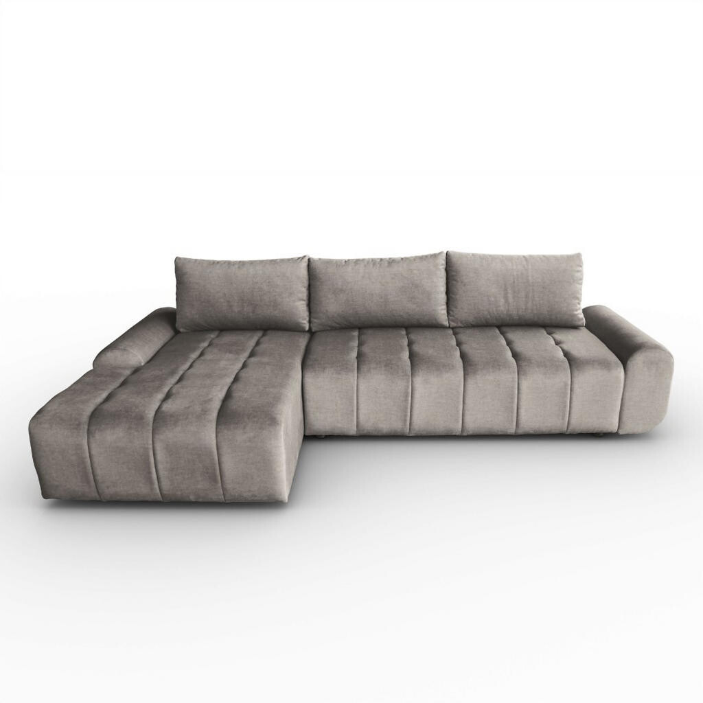 Beautysofa ROHOVÁ rozkládací pohovka Costa L taupe, levá