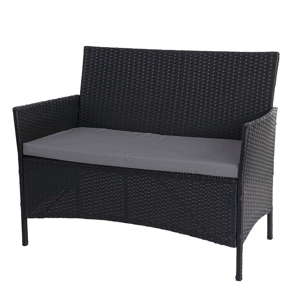 MCW POLY-RATTAN ZAHRADNÍ LAVICE Antracitová, šedá