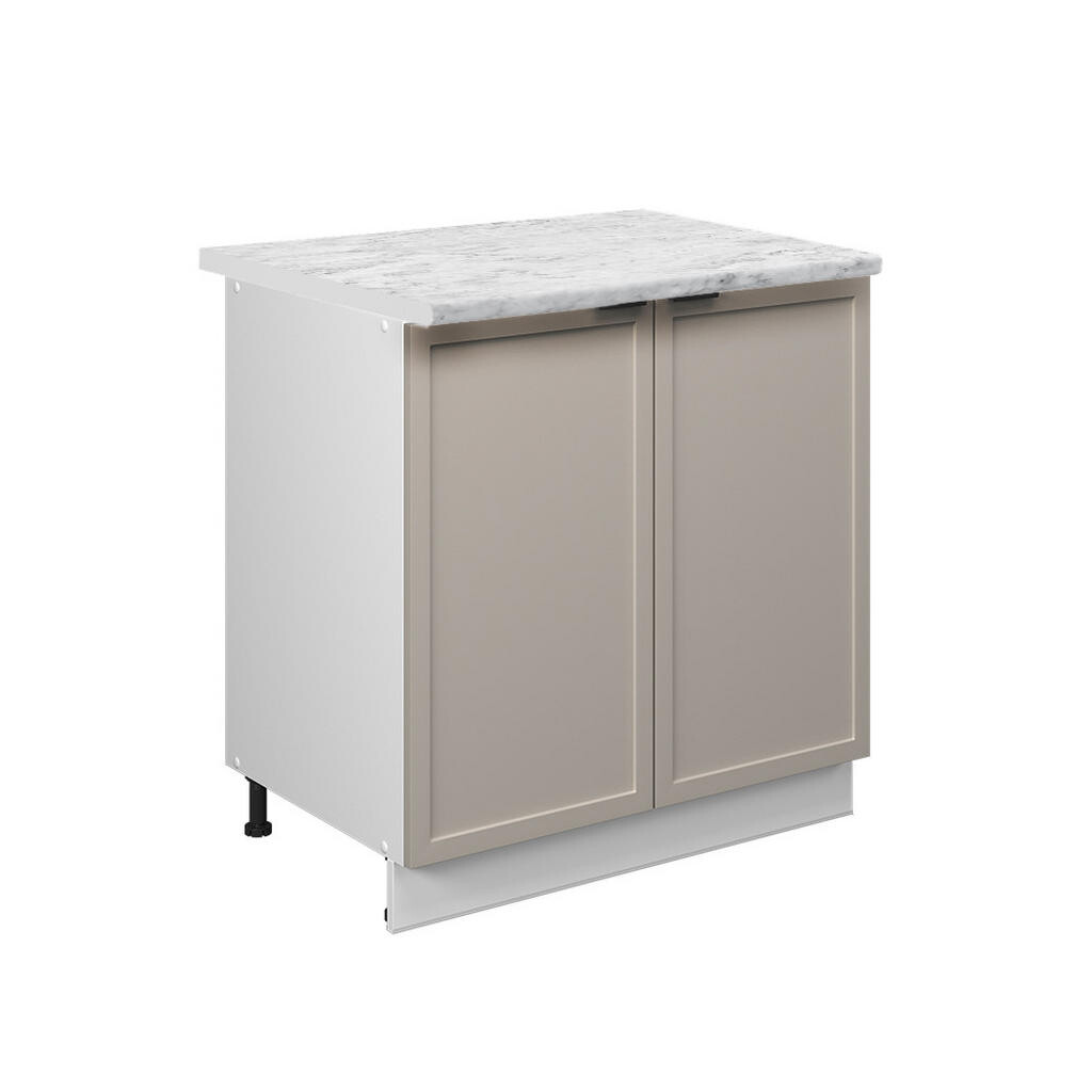 Vicco SPODNÍ SKŘÍŇKA KUCHYŇSKÉ LINKY Fame-Line, GreyBeige/Bílá, 80 cm pracovná doska Mramor