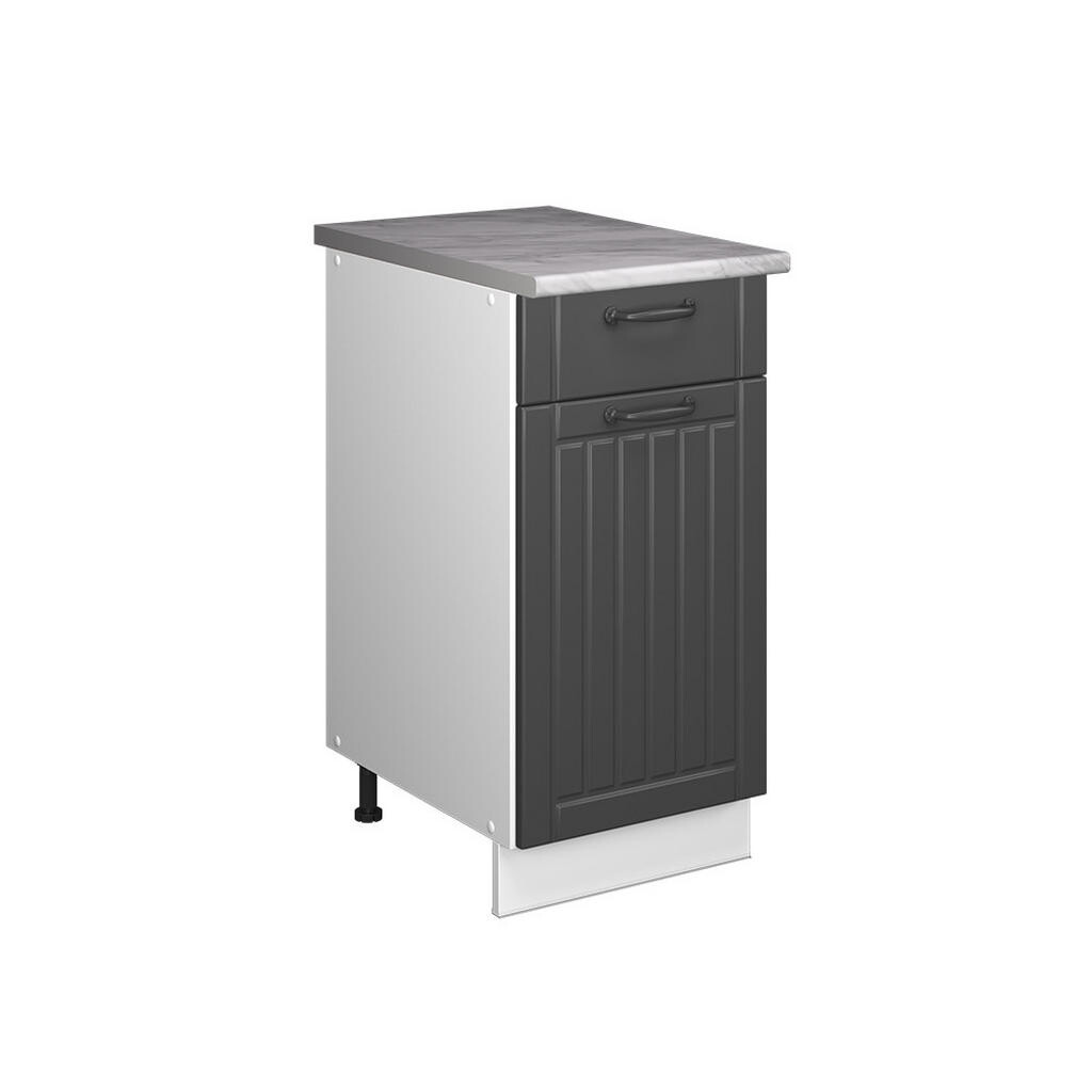 Vicco SPODNÍ SKŘÍŇKA PRO DŘEZ/VARNOU DESKU Fame-Line, Tmavě šedá/Bílá, 40 cm, PD Mramor