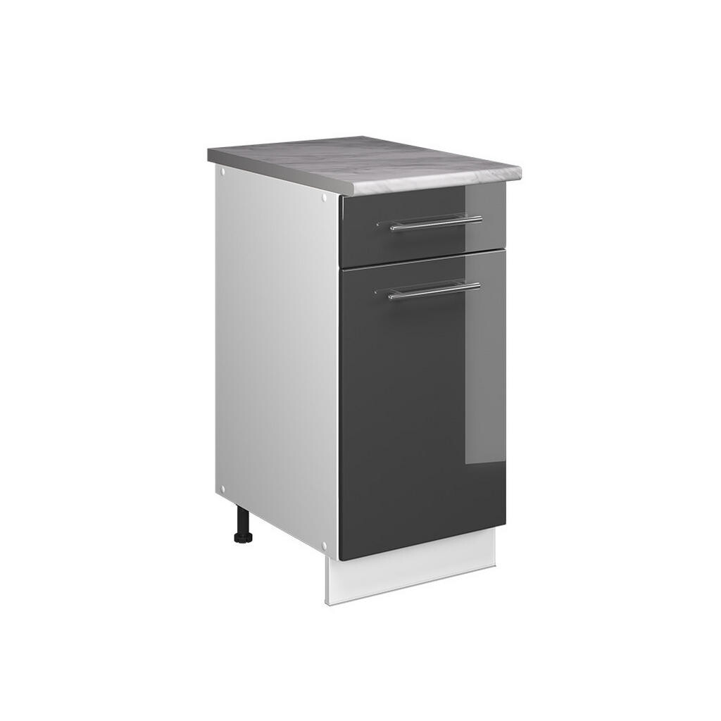 Vicco SPODNÍ SKŘÍŇKA PRO DŘEZ/VARNOU DESKU Fame-Line, Antracitový vysoký lesk/Bílá, 40 cm, PD Mramor